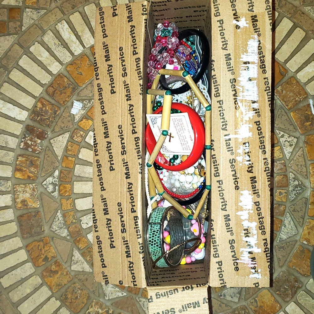 More than 9 lbs of Junk jewelry, crafting beads